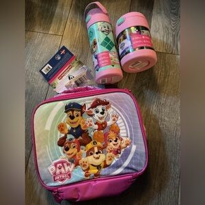 NWT Paw Patrol Lunch Box,water bottle, food